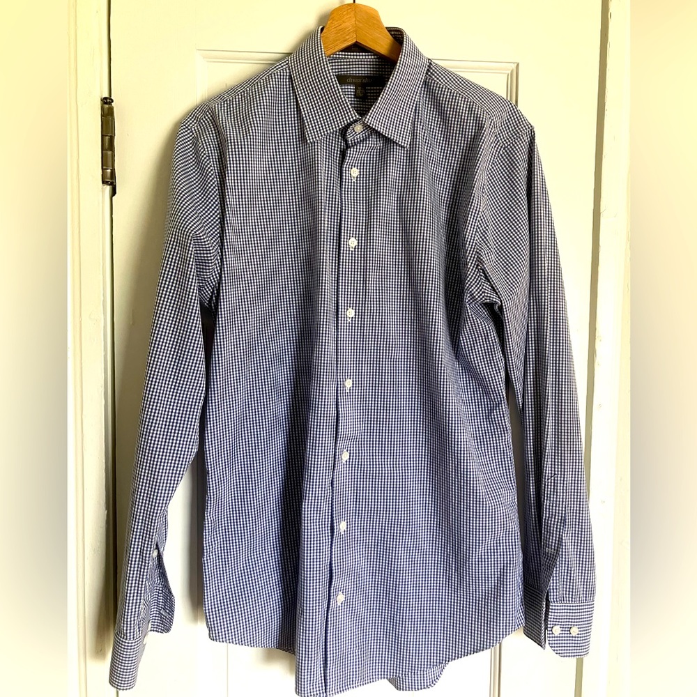 Men’s button-down dress shirt, 100% cotton